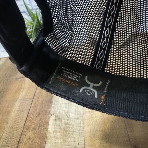 Hooey Men's "Doc" blue Black 5 Panel Trucker Cap - Picture 5 of 7